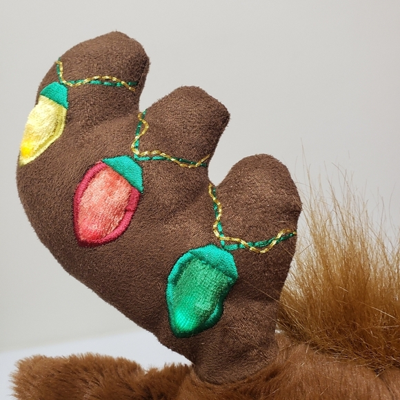 Build a Bear 18" Brown Christmas Moose Unstuffed Light Up Antlers Holiday Plush - Picture 3 of 13